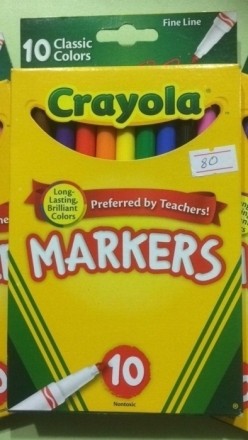 Тонкие фломастеры Crayola 10 шт. . фото 4
