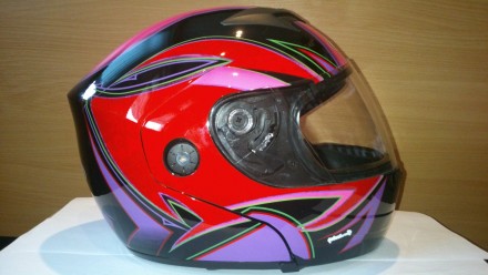 Продам женский шлем трансформер (модуляр) FGN с бабочками, с откидным подбородко. . фото 5