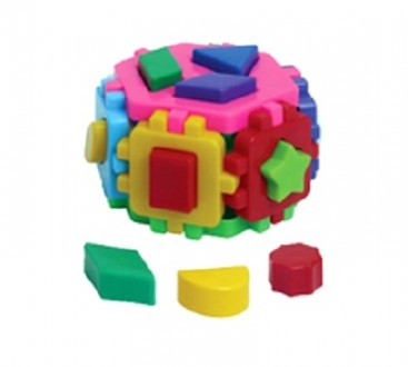 Куб сортёр 1+1, ТехноК 

Комплект з великого та малого кубів із геометричними . . фото 5