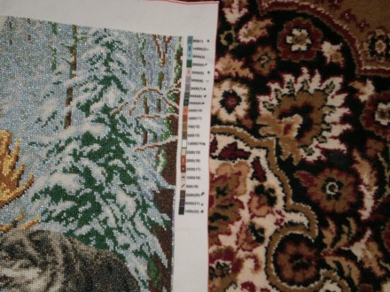 Картина "Встреча в лесу" вышитая чешским бисером. Ручная работа. Полная зашивка.. . фото 6