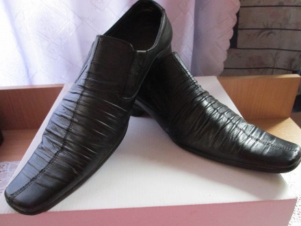 Мужские  фирменные  туфли натуральная  кожа 42р по стельке 27см
Черные -350гр- . . фото 5