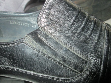 Мужские  фирменные  туфли натуральная  кожа 42р по стельке 27см
Черные -350гр- . . фото 6