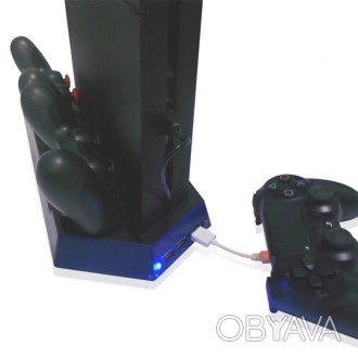 Многофункциональная вертикальная подставка с охлаждением для Sony PS4 (Multi-Fun. . фото 1