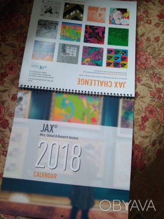 Оригинальный откидной календарь на 2018 год от американской мед. лаборатории JAX. . фото 1