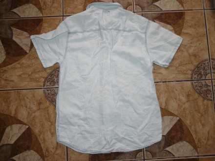 Рубашка тениска  Armani Junior Italy 55% хлопок 45% лён 36 размер на подростка 1. . фото 6