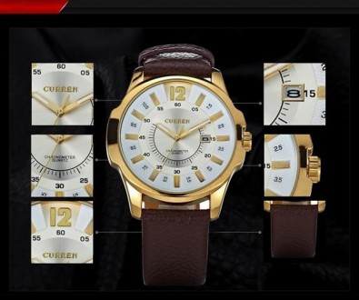 Наручные часы CURREN 8123 White Gold.
Стиль: бизнес.
Циферблат аналоговый. Цве. . фото 8