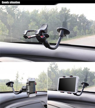 Универсальный автомобильный держатель для телефона, смартфона, GPS навигатора ил. . фото 2