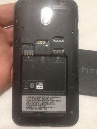 Продам HTC Desire 210 duo Ukr не включается, экран целый, сенсор с трешеной .
Р. . фото 3