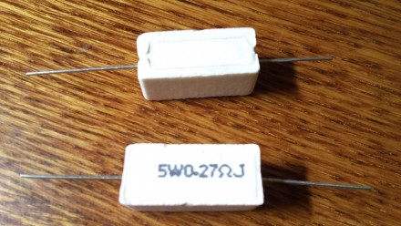 Нові керамічні резистори 5Вт 0,27 Ом. Ціна за 1 шт(мін. партія 4 шт). При купівл. . фото 2