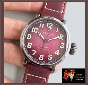 ZENITH – PILOT Type 20 EXTRA Special 40mm Steel Automatic Burgundy Dial.
Ref: 1. . фото 4