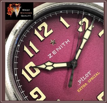 ZENITH – PILOT Type 20 EXTRA Special 40mm Steel Automatic Burgundy Dial.
Ref: 1. . фото 5