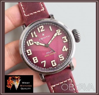 ZENITH – PILOT Type 20 EXTRA Special 40mm Steel Automatic Burgundy Dial.
Ref: 1. . фото 1