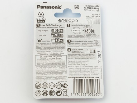 Новые аккумуляторы АА Panasonic Eneloop (BK-3MCCE), по сравнению с предыдущей ве. . фото 5