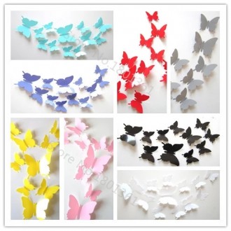 Бабочки для декора, материал - плотный пластик.

Бабочки однотонные с глянцевы. . фото 2