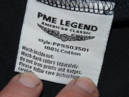 Тениска авиатор поло PME Legend чёрная 100% хлопок size L/48-50 р. плечи -50 см.. . фото 4
