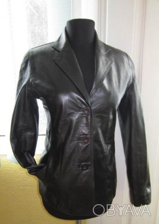 Модная  женская кожаная куртка-пиджак Milestone.  Лот 74