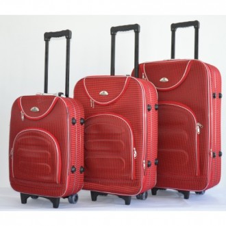 Комплект чемоданов сумка дорожный Bonro набор 3 штуки цвет красный клетка

Чем. . фото 3