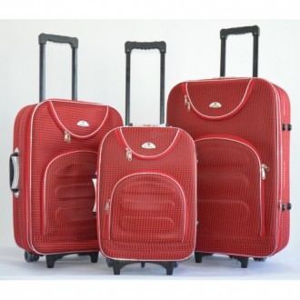 Комплект чемоданов сумка дорожный Bonro набор 3 штуки цвет красный клетка

Чем. . фото 2