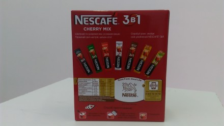Кофе Nescafe 3в1 Cherry Mix
Упаковка 20 стиков по 13г
Срок годности до 2019г
. . фото 3
