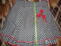 1. летняя юбка 150грн: серая с красным , клеш, есть подкладка ,, одета 1 раз (со. . фото 7