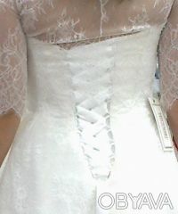 Шикарное кружевное платье Medynski А-силуэт. Не венчаное. Одевалось 1 раз, после. . фото 5