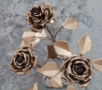 Кованые розы из металла, тонкая ручная работа, служат как подарок, предмет интер. . фото 3