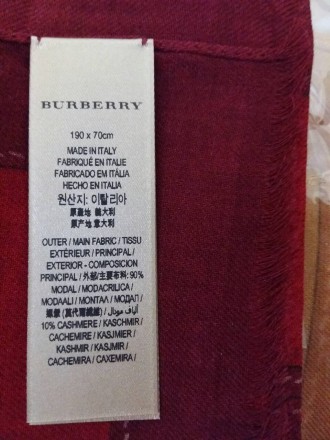 Продаем оригинальные шарфы Burberry. Размер 70 х 200 см,
цена 120 евро либо по . . фото 3