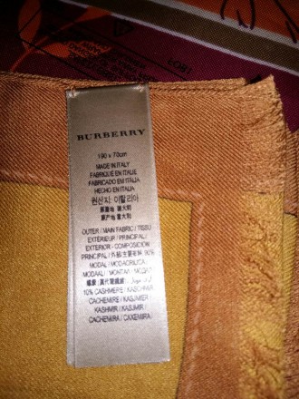 Продаем оригинальные шарфы Burberry. Размер 70 х 200 см,
цена 120 евро либо по . . фото 5