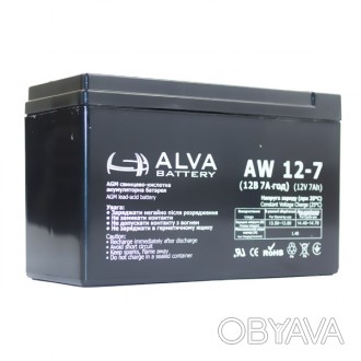 Аккумуляторная батарея AGM ALVA AD12-7 полностью герметизирована и не требует сп. . фото 1