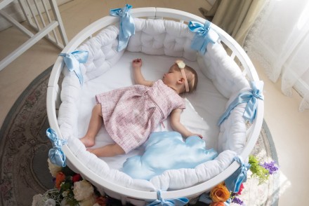 Универсальная круглая \ овальная детская кроватка от компании "PITE" !!! Самое л. . фото 9
