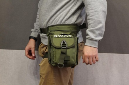 Сумка тактическая набедренная SWAT ― Удобная сумка с возможностью ношения как на. . фото 9