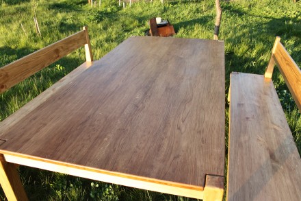 Дві лавки та стіл для саду. Довжина стола2 м, ширина 1 м.. . фото 3