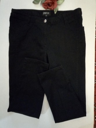 Черные слегка укороченные узкие джинсы Papaya, по всей длине ноги идёт боковая с. . фото 4