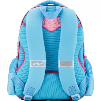 Рюкзак для девочек младшей школы 6-10 лет ,выполнен из прочного полиэстера голуб. . фото 4
