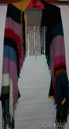 Оригинальный шарф с модной расцветкой.  Мягкий, большой и стильный. Насыщенный ц. . фото 1