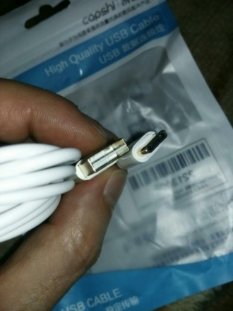 Абсолютно новый, в упаковке, оригинальный USB- Type-C кабель с реверсивными конн. . фото 3