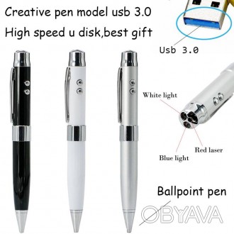   В наличии цвет серебро. ФЛЕШКА 16 GB + фонарик 3в1 + ручка =  ИДЕАЛЬНЫЙ ПОДАРО. . фото 1