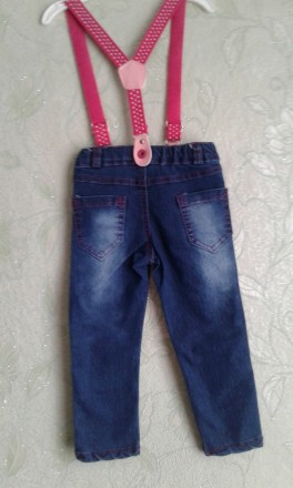 Продам детские джинсы на подтяжках. Турецкого произвоцтва новые для девочки в на. . фото 10