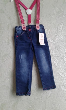 Продам детские джинсы на подтяжках. Турецкого произвоцтва новые для девочки в на. . фото 11