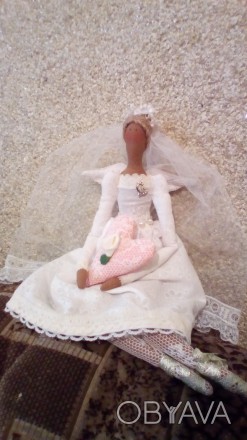 Тильда Невеста - кукла ручная работа состав хлопок лен наполнитель синтепух есть. . фото 1