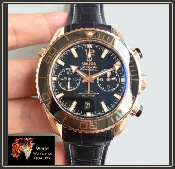 OMEGA - Seamaster Planet Ocean 600M 'Ceragold' Black Chronometer 45,5mm. 
Ref: . . фото 3