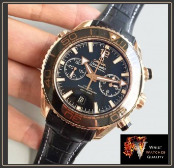 OMEGA - Seamaster Planet Ocean 600M 'Ceragold' Black Chronometer 45,5mm. 
Ref: . . фото 5
