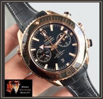 OMEGA - Seamaster Planet Ocean 600M 'Ceragold' Black Chronometer 45,5mm. 
Ref: . . фото 2