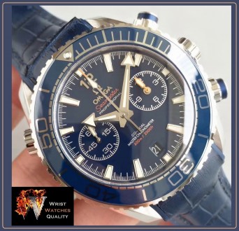 OMEGA - Seamaster Planet Ocean 600M Co-Axial Master Chronometer Blue Dial Steel . . фото 9