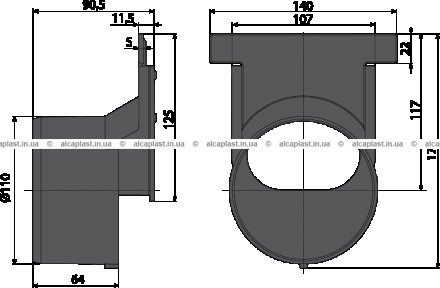 AVZ-G101B Дренажный канал - гаражный сет 3 м с торцевым подключением к канализац. . фото 7