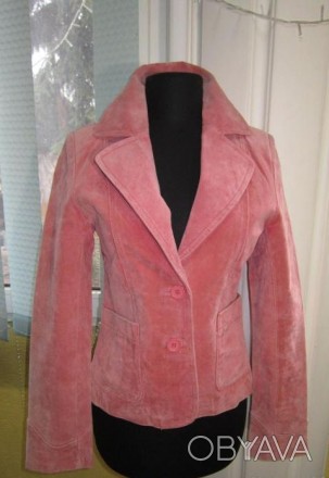 Стильная  женская велюровая куртка-пиджак Leathertex. Англия. Лот 95
