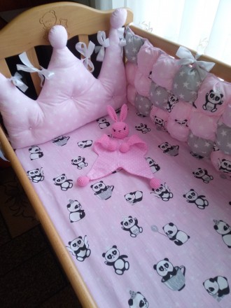 Бортики- подушечки в кроватку - залог безопасности и спокойного сна как новорожд. . фото 3