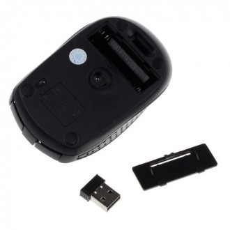 Беспроводная оптическая мышка, работает на частоте 2.4 ГГц с usb-адаптером USB 2. . фото 7
