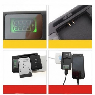 Универсальный Зарядное устройство с ЖК-дисплеем и USB-портом, 4 уровня индикатор. . фото 4