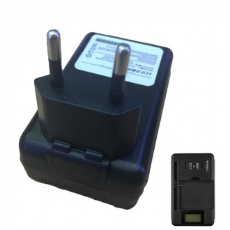 Универсальный Зарядное устройство с ЖК-дисплеем и USB-портом, 4 уровня индикатор. . фото 5